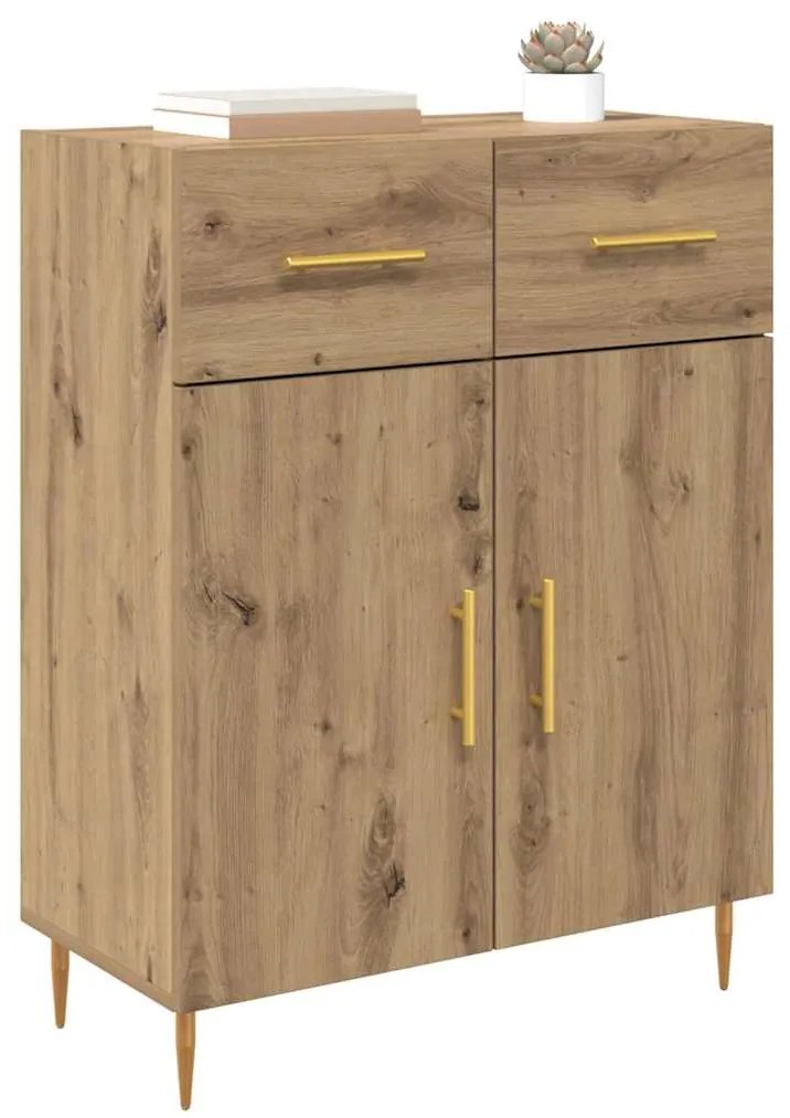 vidaXL Πλαϊνό γραφείο με συρτάρι Artisan Oak 69,5 x 34 x 90 εκ.