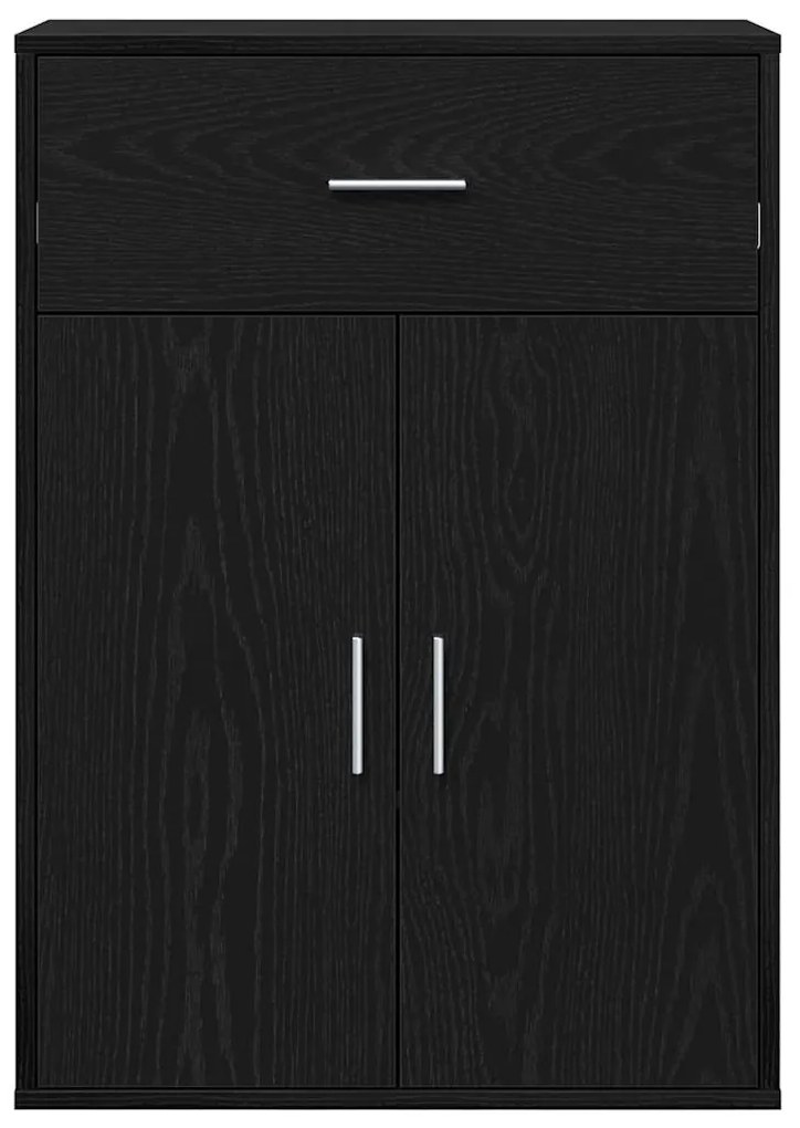 vidaXL Πλαϊνό γραφείο Μαύρη Οξυά 60 x 30 x 84 εκ Επεξεργασμένο ξύλο