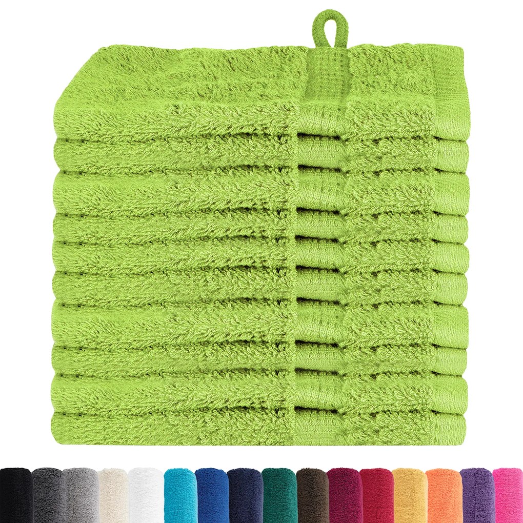 vidaXL Πετσέτες 10 pcs Λαχανί 15 x 21 cm Βαμβάκι