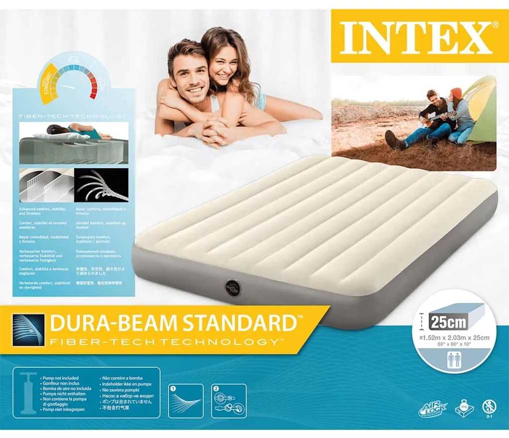 INTEX Φουσκωτό Στρώμα Dura-Beam Standard Single-High 152 x 203 x 25 εκ