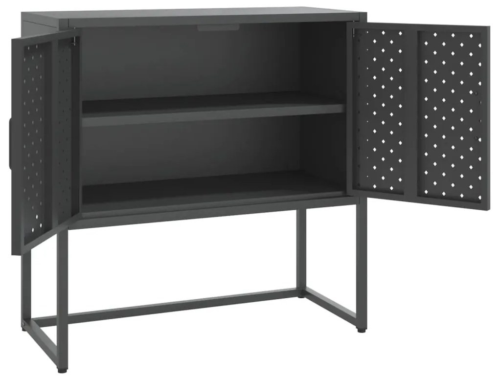 vidaXL Μπουφές Ανθρακί 75 x 35 x 75 εκ. από Ατσάλι