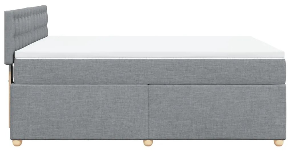 ΚΡΕΒΑΤΙ BOXSPRING ΜΕ ΣΤΡΩΜΑ ΑΝΟΙΧΤΟ ΓΚΡΙ 140X200 ΕΚ. ΥΦΑΣΜΑΤΙΝΟ 3289017