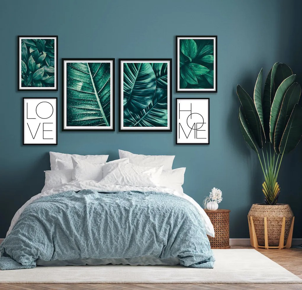 Σύνθεση κάδρων μαύρο PVC Tropical Vibes PST064