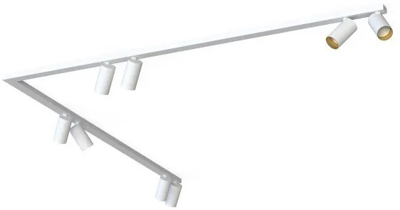 Σποτ Φωτιστικό Ράγας 8xGU10 10W IP20 Mono Corner 2x150 Nowodvorski-7695-Λευκό-Χρυσό 7695