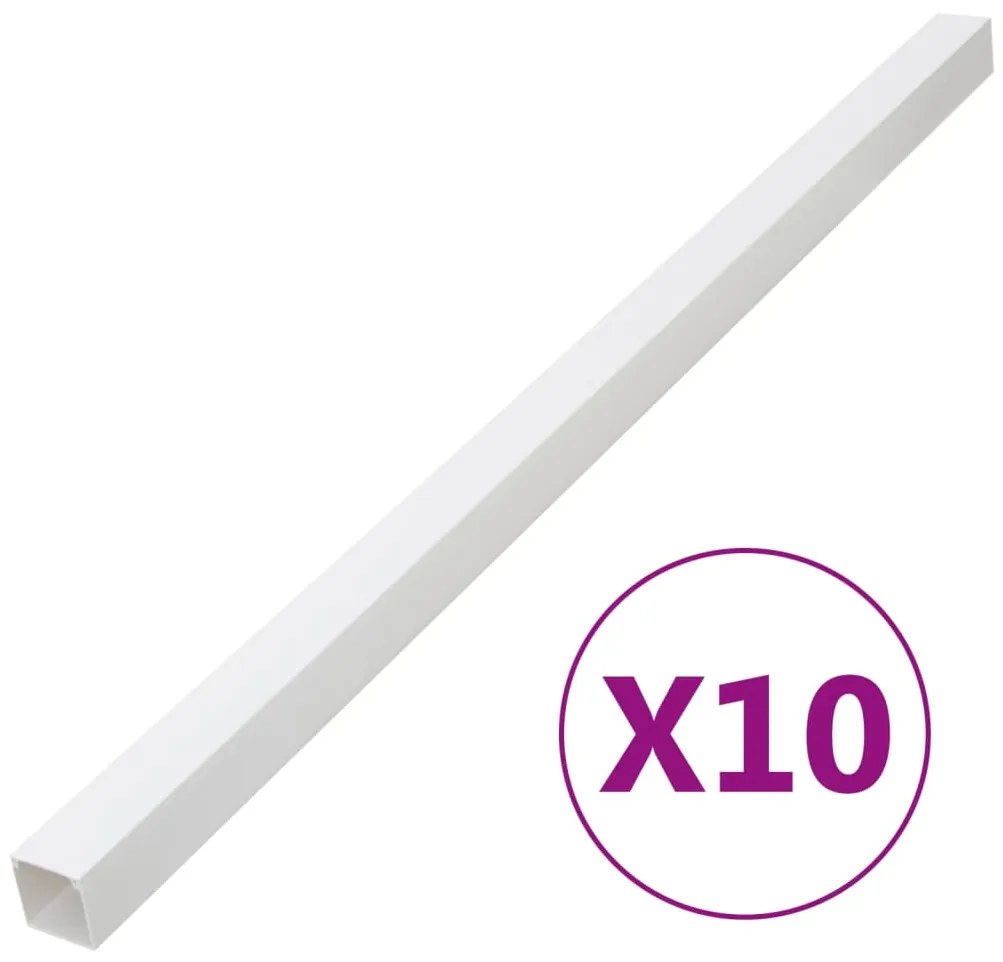 vidaXL Κανάλι Καλωδίων 50 x 25 χιλ. 10 μ. από PVC