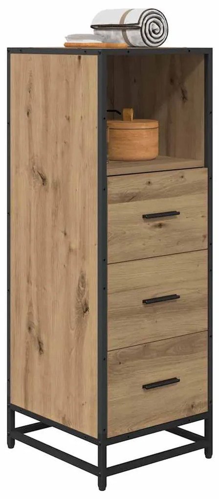 vidaXL Ντουλάπι Μπάνιου με συρτάρι artisan δρυς 35 x 37.5 x 100 εκ.