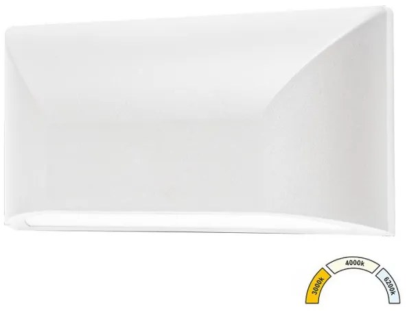 Απλίκα Φωτιστικό Τοίχου LED 6W Οβάλ ΙΡ65 3CCT Lumen-9-96608-Λευκό 9-96608