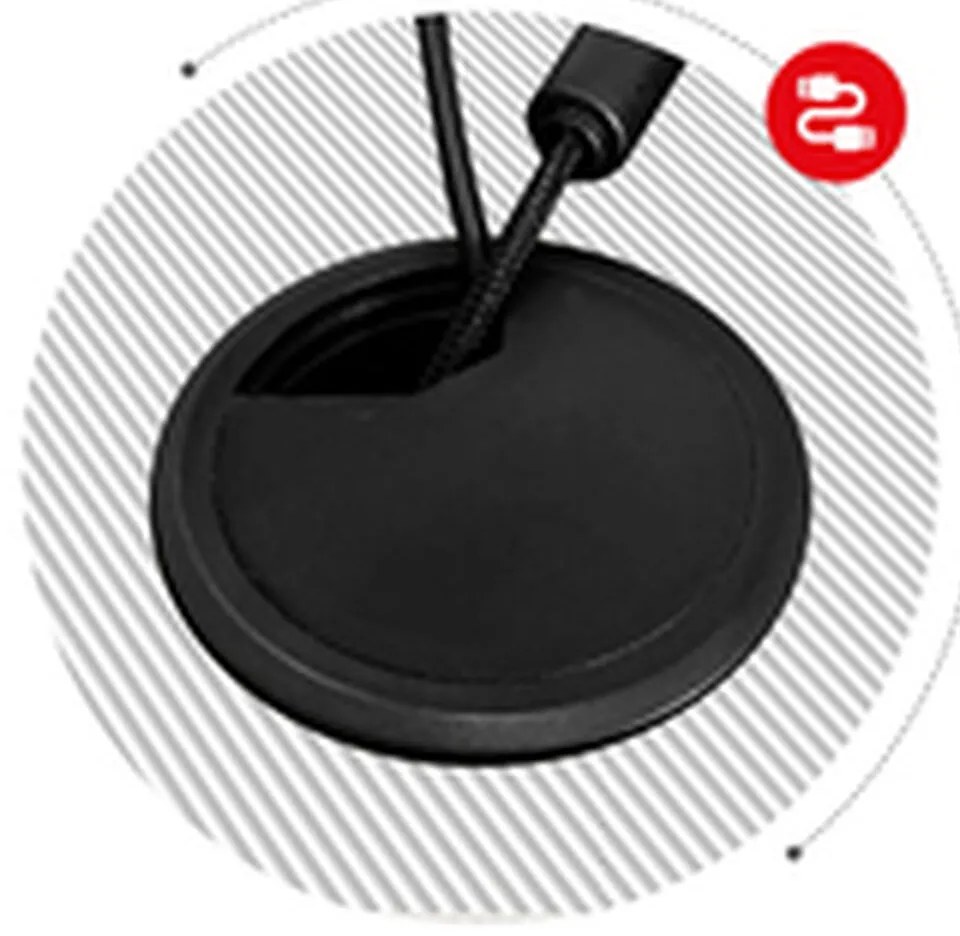 Γραφείο Huzaro Hero 2.5 Λευκό Μαύρο Αλουμίνιο 120 x 60 cm