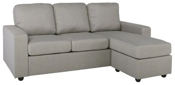 WOODWELL Ε9585,7PORTLAND-W Καναπές Σαλονιού - Καθιστικού, Γωνία Αναστρέψιμος Ύφασμα Ανοιχτό Γκρι 203x140x85cm H.88cm Ε9585,7