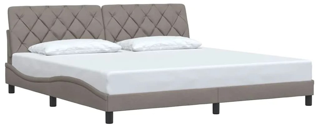 vidaXL Σκελετός Κρεβατιού Χωρίς Στρώμα Taupe 200x200 εκ.Υφασμάτινο