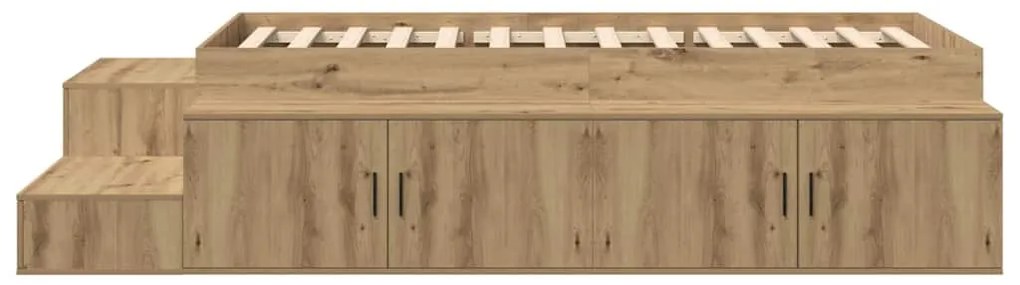 vidaXL Κρεβάτι με αποθηκευτικό χώρο artisan δρυς 234 x 103 x 53.5 εκ.