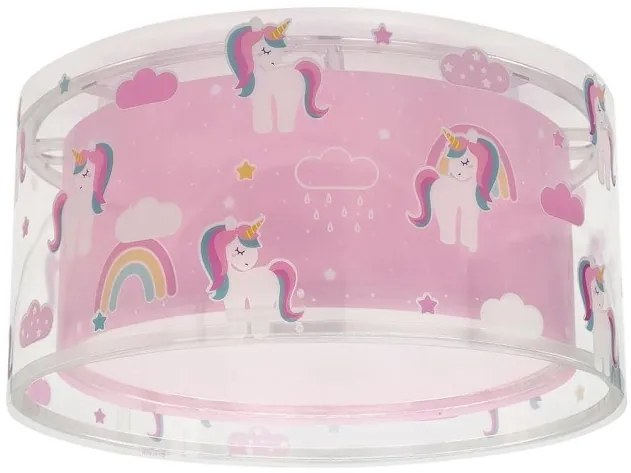 Πλαφονιέρα Παιδικό Φωτιστικό Οροφής 41596 Unicorns Ango-41596-Ροζ 41596