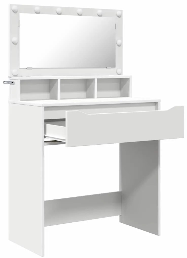 vidaXL Τραπέζια Ντυσίματος Κρεβατοκάμαρας Λευκό 80 x 39,6 x 135 εκ