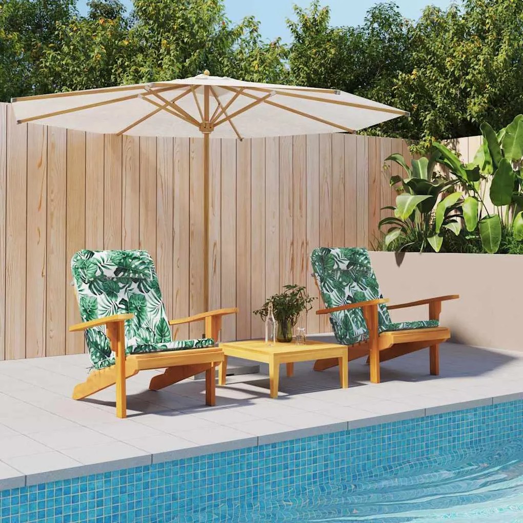 vidaXL Floral με μαξιλάρι 2 pcs Πράσινο