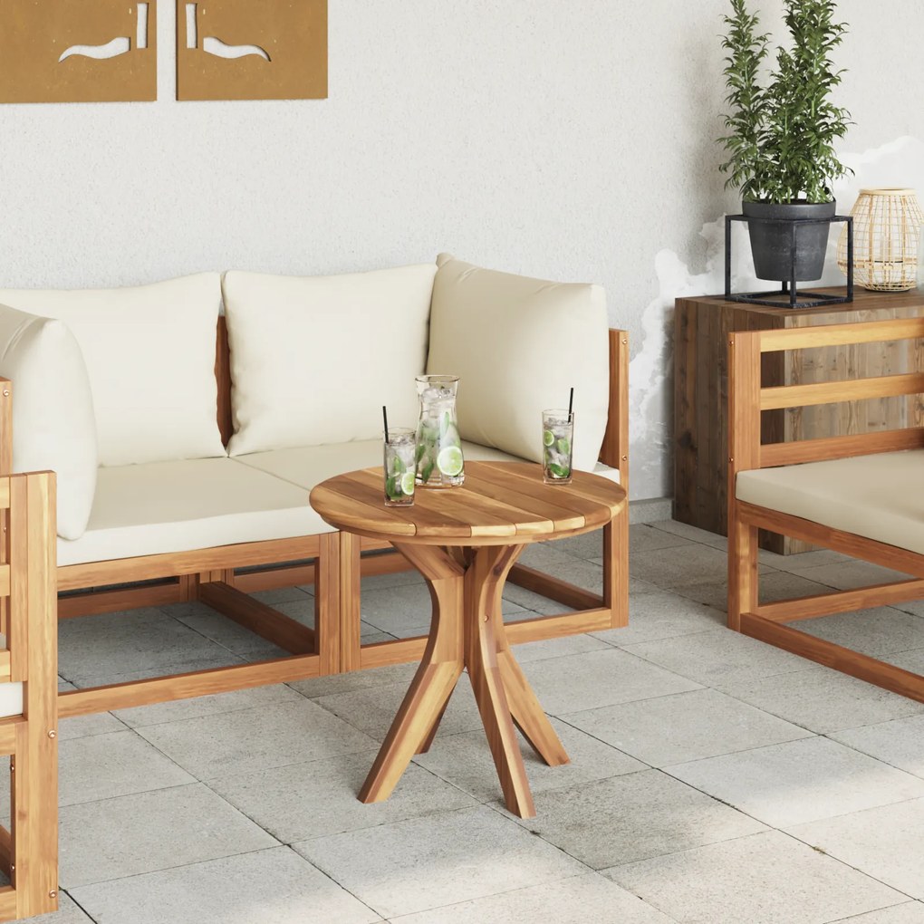 vidaXL Τραπέζι Καφέ Garden Ø55x51 εκ Μασίφ Ξύλο Teak
