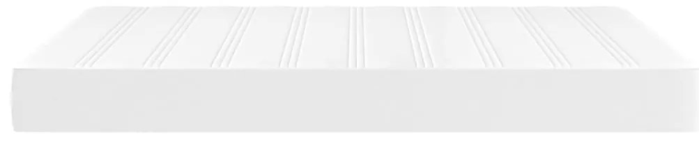 vidaXL Στρώμα με Pocket Springs Λευκό 140x190x20 εκ. Συνθετικό Δέρμα