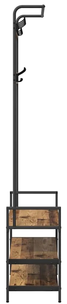 vidaXL Κρεμάστρα Παλαιό ξύλο 75 x 34 x 184 εκ Επεξεργασμένο ξύλο