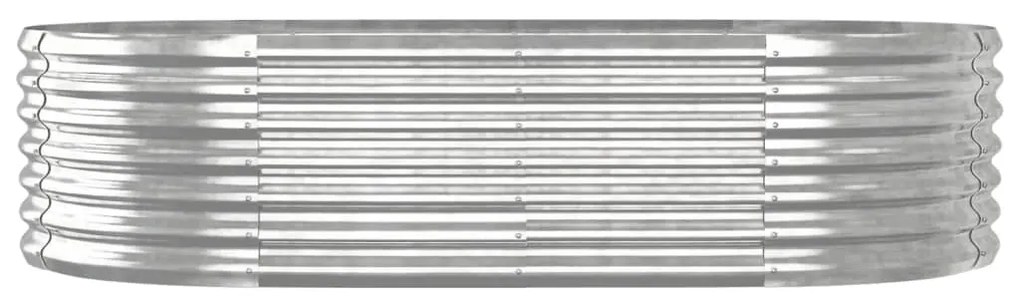 vidaXL Ζαρντινιέρα Ασημί 152x80x36 εκ. Γαλβανισμένος χάλυβας