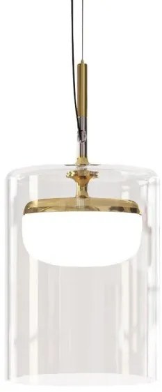 Κρεμαστό Φωτιστικό Οροφής LED 8,5W 2700K Dimmable Triac Κρύσταλλο Diver S1 Prandina-1C71000111201-Ορείχαλκος 1C71000111201