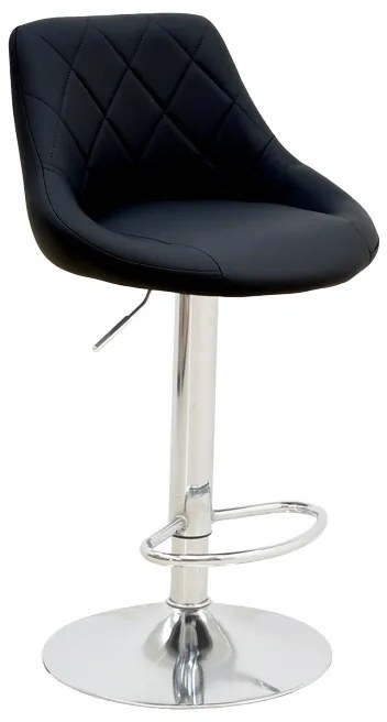 Σκαμπό μπαρ Runo πτυσσόμενο μαύρο pu-βάση χρωμίου 47x49x112