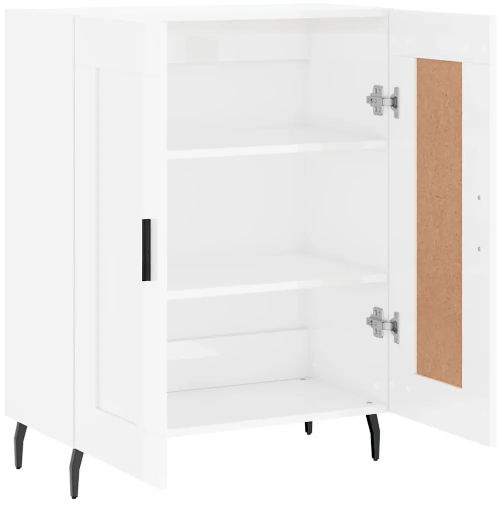vidaXL Ντουλάπι Γυαλιστερό Λευκό 69,5x34x90 εκ. Επεξεργασμένο Ξύλο