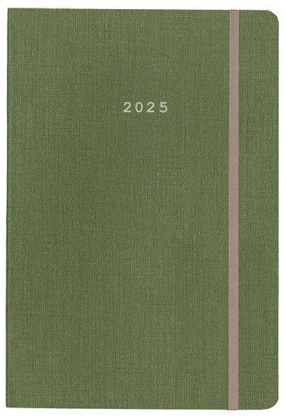 Next ημερολόγιο 2025 nomad ημερήσιο flexi πράσινο με λάστιχο 12x17εκ.  τμχ.