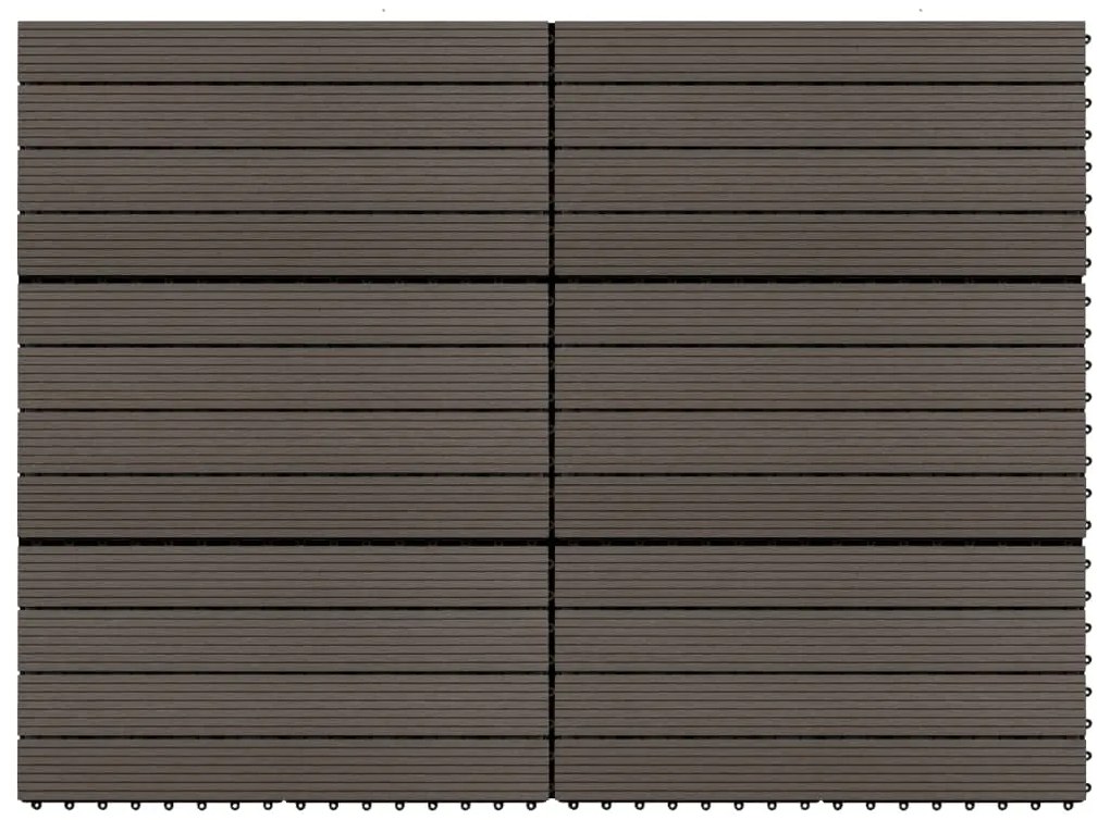 vidaXL Πλακάκια Deck 6 τεμ. Σκούρο Καφέ 60 x 30 εκ. 1,08 μ² από WPC