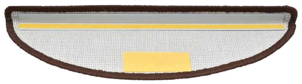 vidaXL Πατάκια Σκάλας Μοκέτα 15 τεμ. Καφέ 65 x 21 x 4 εκ.