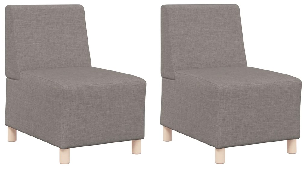 vidaXL Καθίσμα Σαλονιού 2 pcs Taupe 55 x 74 x 82 εκ. ύφασμα
