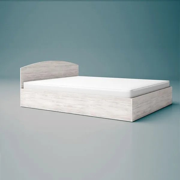 Κρεβάτι διπλό Snow με αποθηκευτικό χώρο 144x65x195cm &amp; στρώμα 140x22x190cm Oak Blanco -GRA105