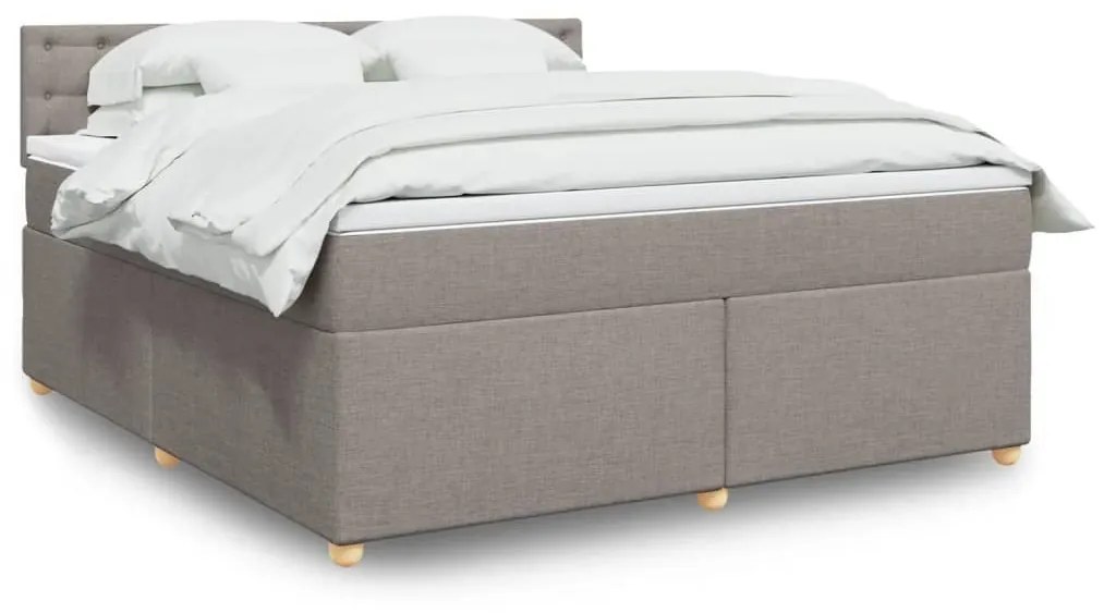 ΚΡΕΒΑΤΙ BOXSPRING ΜΕ ΣΤΡΩΜΑ TAUPE 180X200 ΕΚ. ΥΦΑΣΜΑΤΙΝΟ 3289077