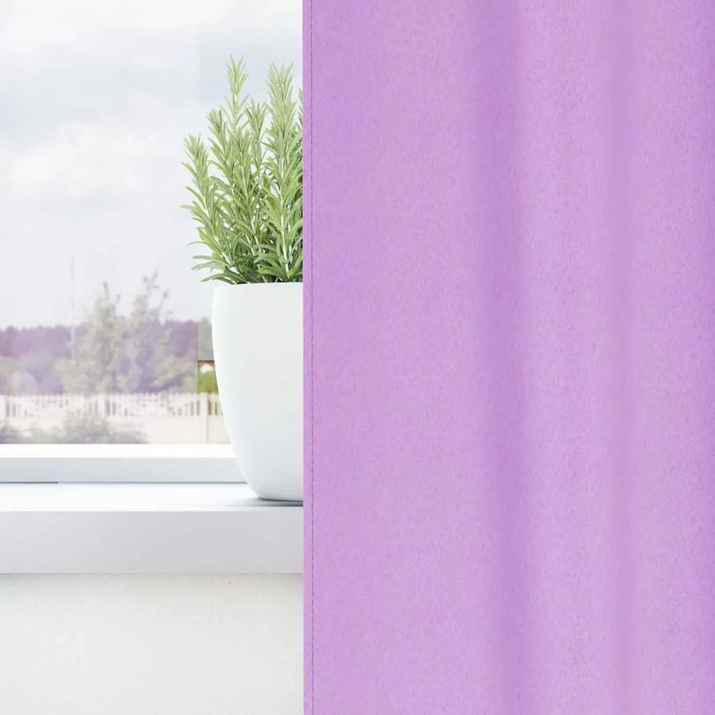 vidaXL Κουρτίνες με κουρτίνες 2 pcs Μοβ 225x140εκ. Πολυεστέρας
