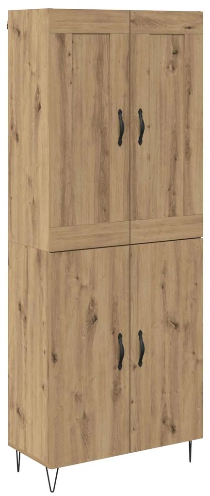 vidaXL Highboard Artisan Oak 69,5 x 34 x 180 εκ. Επεξεργασμένο ξύλο