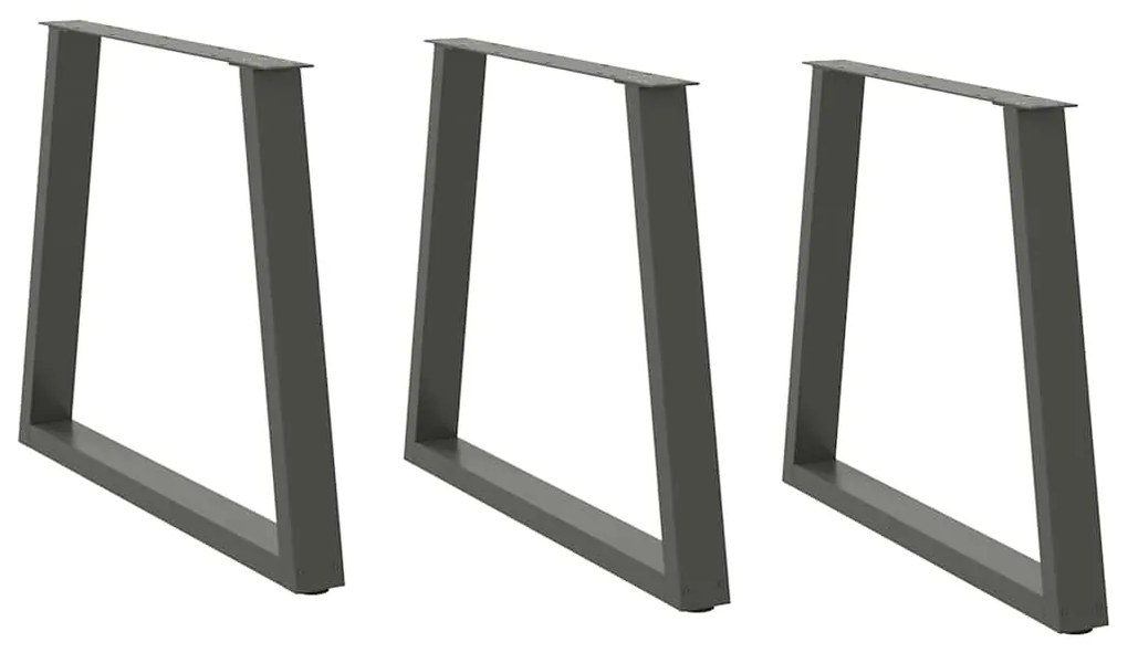 Πόδια Τραπεζαρίας Σχήματος V 3 τεμ. Ανθρακί 80x(72-73,3) εκ. Ατσάλι