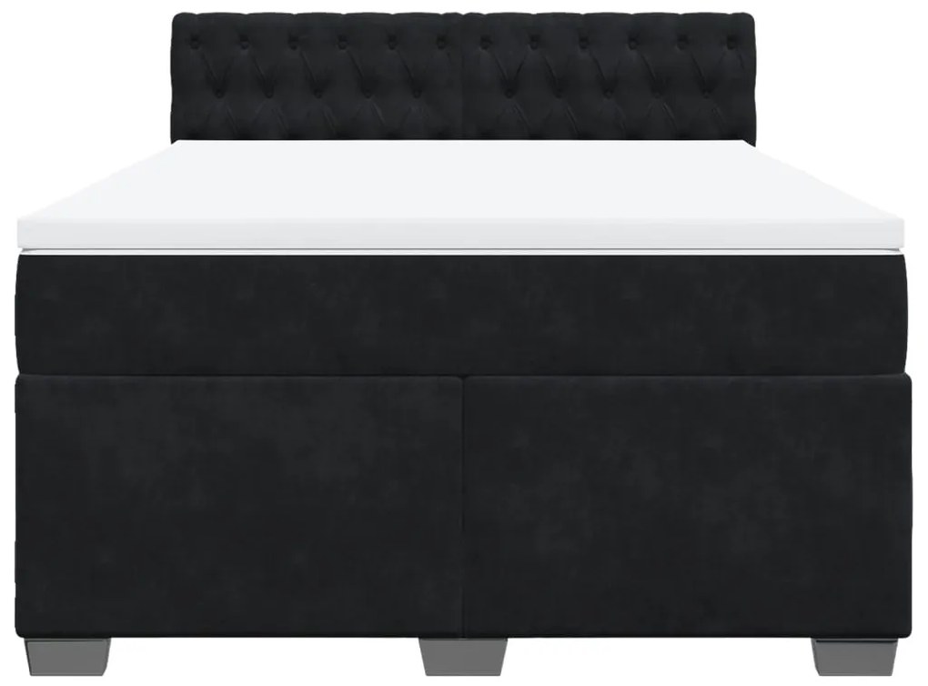 ΚΡΕΒΑΤΙ BOXSPRING ΜΕ ΣΤΡΩΜΑ ΜΑΥΡΟ 140X190 ΕΚ. ΒΕΛΟΥΔΙΝΟ 3288614