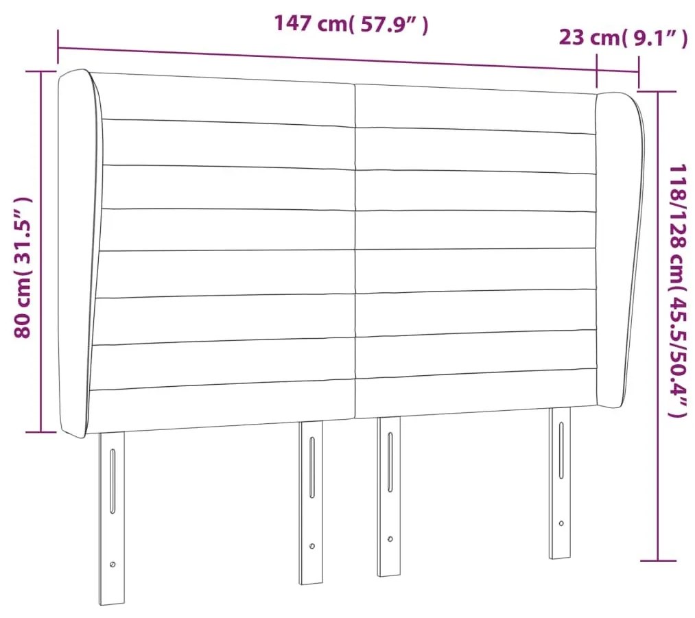 Κεφαλάρι με Πτερύγια Σκούρο Πράσινο 147x23x118/128εκ. Βελούδινο - Πράσινο