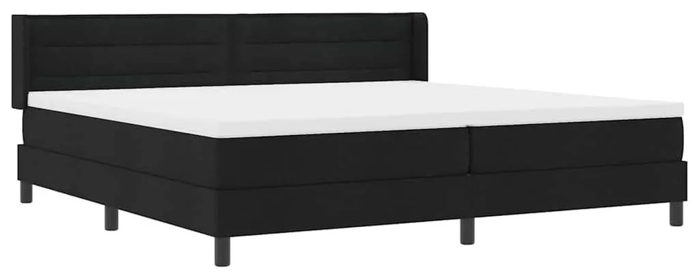 vidaXL Κρεβάτι box spring με στρώμα με στρώμα Μαύρο 200 x 200 cm