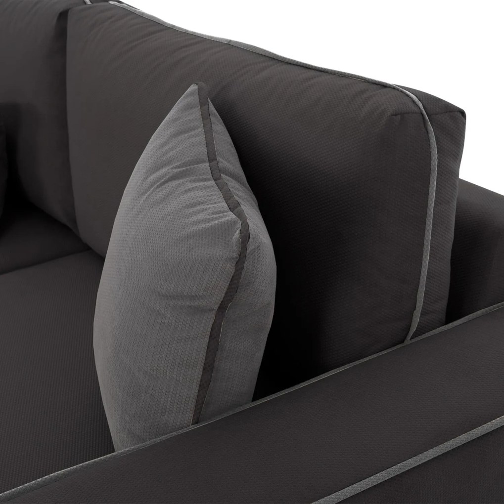 Γωνιακός Καναπές DIVA C3254.10R Δεξιά Γωνία Ύφασμα Αλέκιαστο Γκρί 290x235x94Yεκ. 290x235x94 εκ.