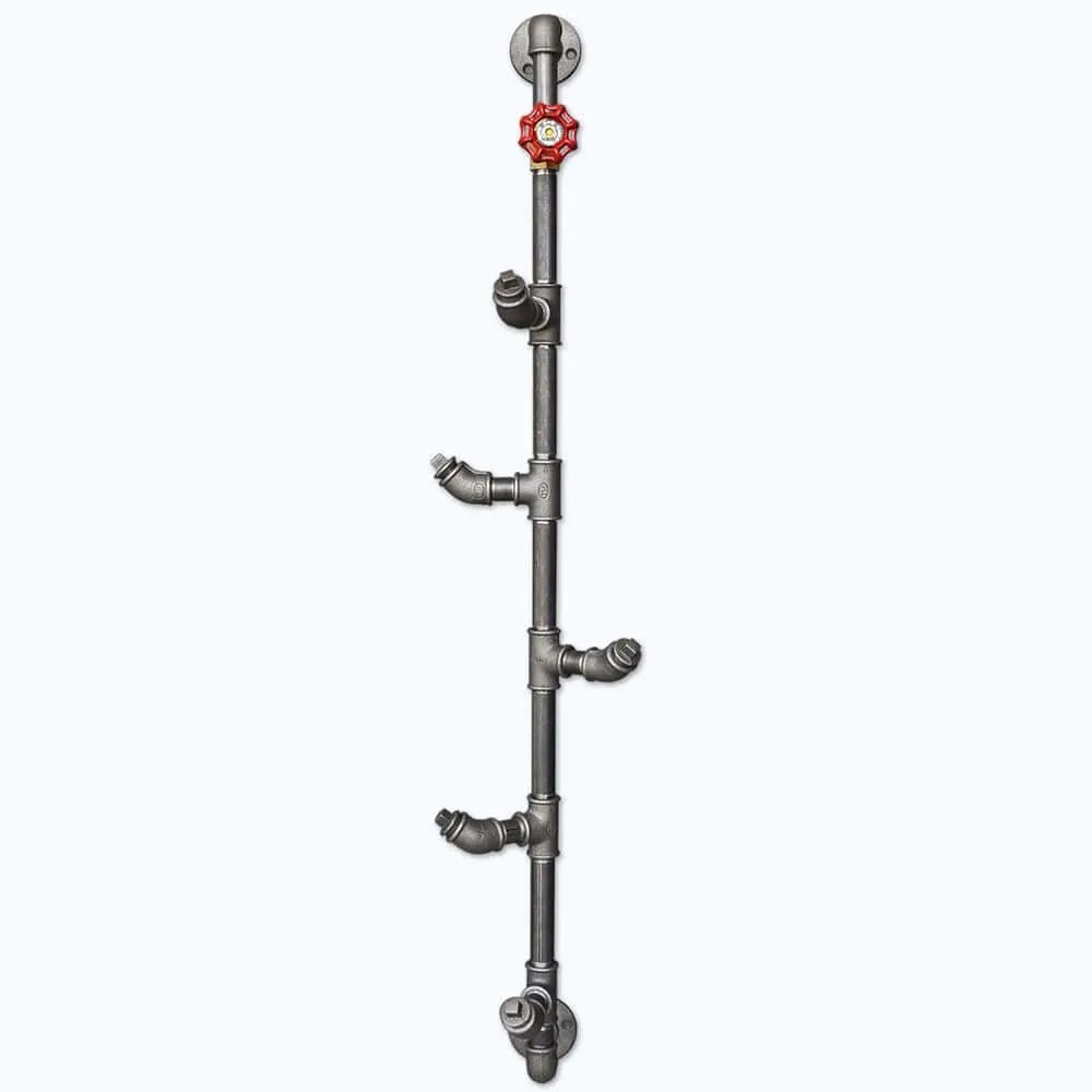 Κρεμάστρα Τοίχου 6 Θέσεων 792EVL2631 15x15x100cm Multi Hanah Home Μέταλλο