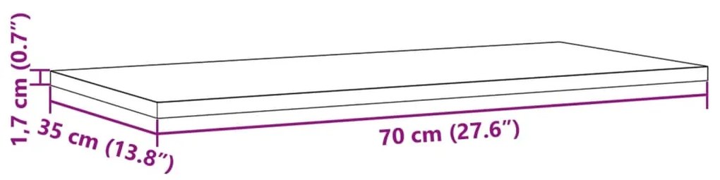 ΕΠΙΦΑΝΕΙΕΣ ΤΡΑΠΕΖΙΟΥ ΟΡΘΟΓΩΝΙΕΣ 2 ΤΕΜ. 70X35X1,7 ΕΚ ΜΑΣΙΦ ΠΕΥΚΟ 847412