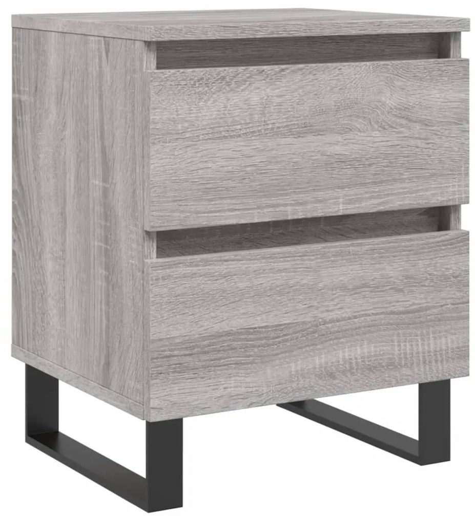 vidaXL Κομοδίνο Γκρι Sonoma 40 x 35 x 50 εκ. από Επεξεργασμένο Ξύλο