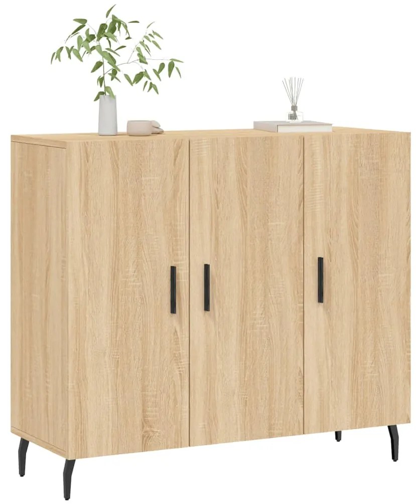 vidaXL Ντουλάπι Sonoma δρυς 90x34x80 εκ. Επεξεργασμένο Ξύλο