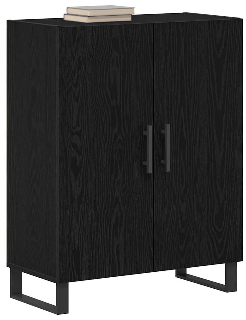 vidaXL Πλαϊνό γραφείο Μαύρη Οξυά 69,5 x 34 x 90 εκ. Επεξεργασμένο ξύλο