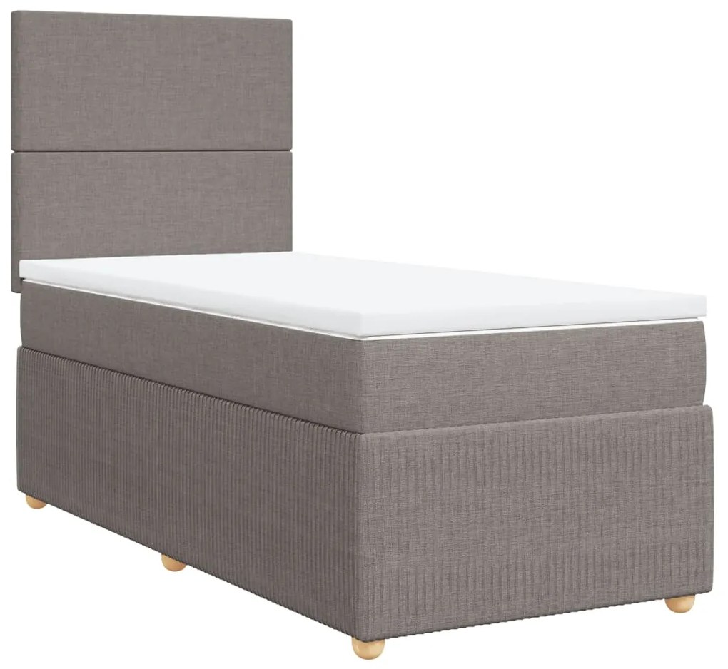 ΚΡΕΒΑΤΙ BOXSPRING ΜΕ ΣΤΡΩΜΑ TAUPE 100 X 200 ΕΚ. ΥΦΑΣΜΑΤΙΝΟ 3291964