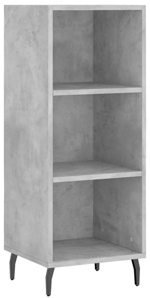 vidaXL Ντουλάπι Γκρι Σκυροδέματος 34,5x34x180 εκ. Επεξεργασμένο Ξύλο