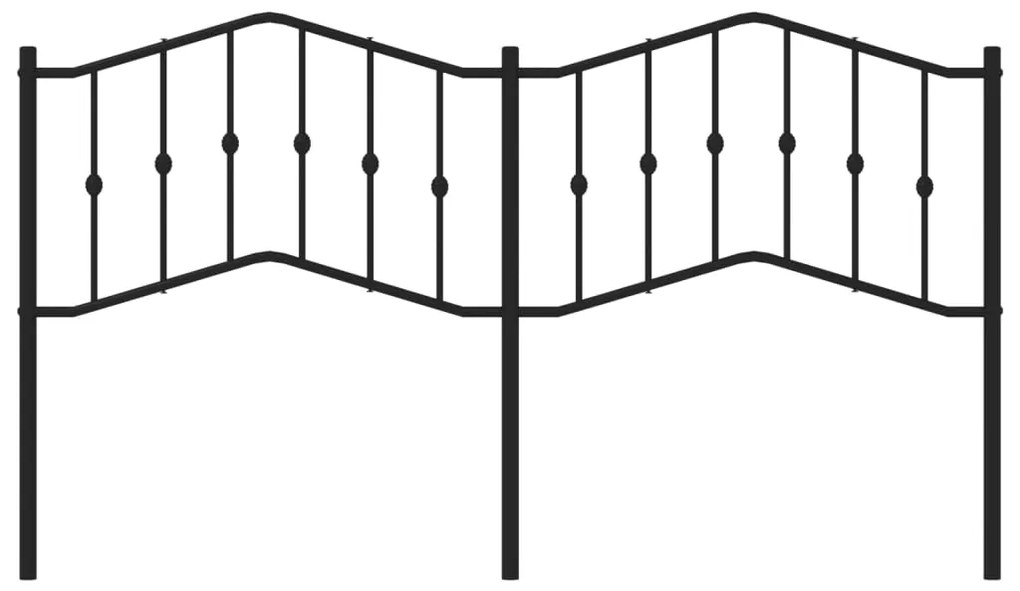 vidaXL Κεφαλάρι Μαύρο 160 εκ. Μεταλλικό