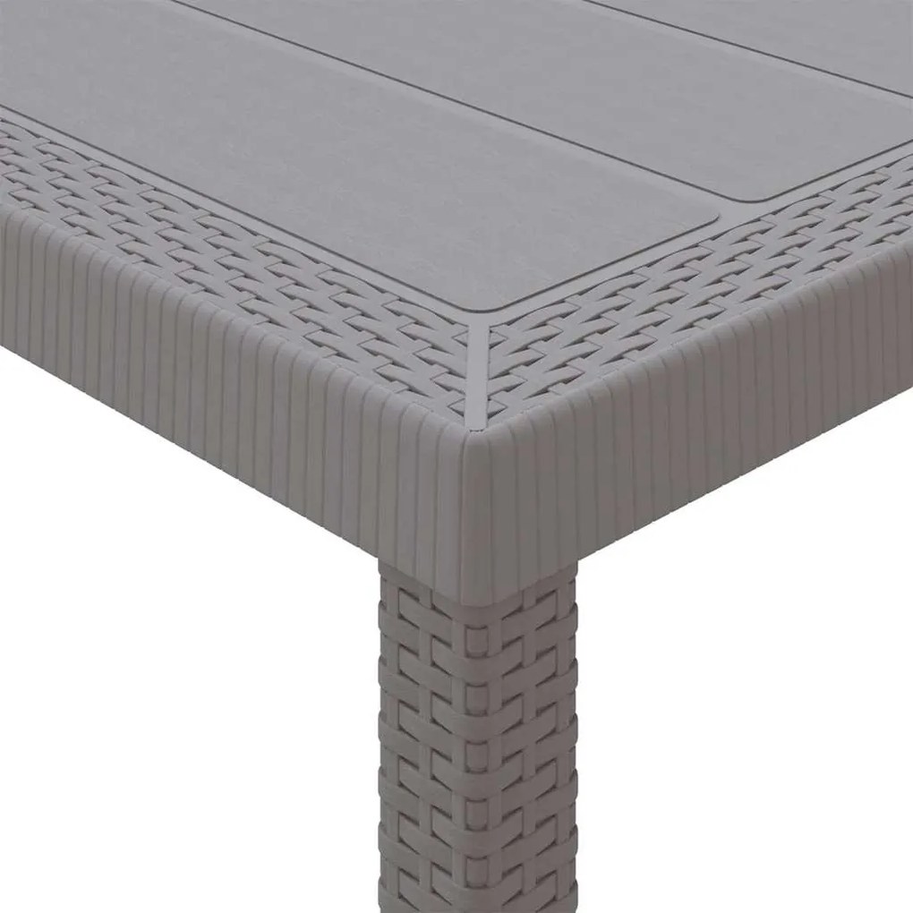 vidaXL Σέτ φαγητού για κήπο 5 pcs Ανοιχτό γκρι Rattan Polt