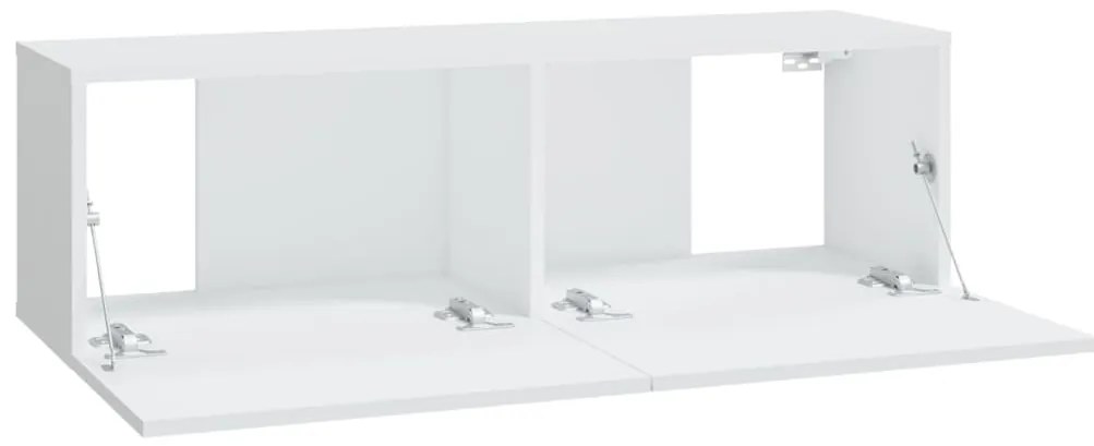 vidaXL Έπιπλα Τηλεόρασης 4 τεμ. Λευκά 100 x 30 x 30εκ.