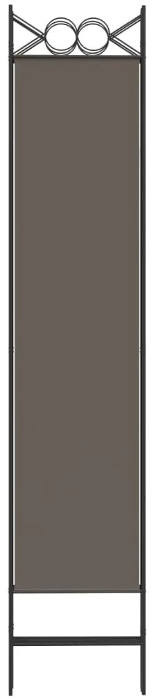 vidaXL Διαχωριστικό Δωματίου με 6 Πάνελ Ανθρακί 240x200 εκ. από Ύφασμα