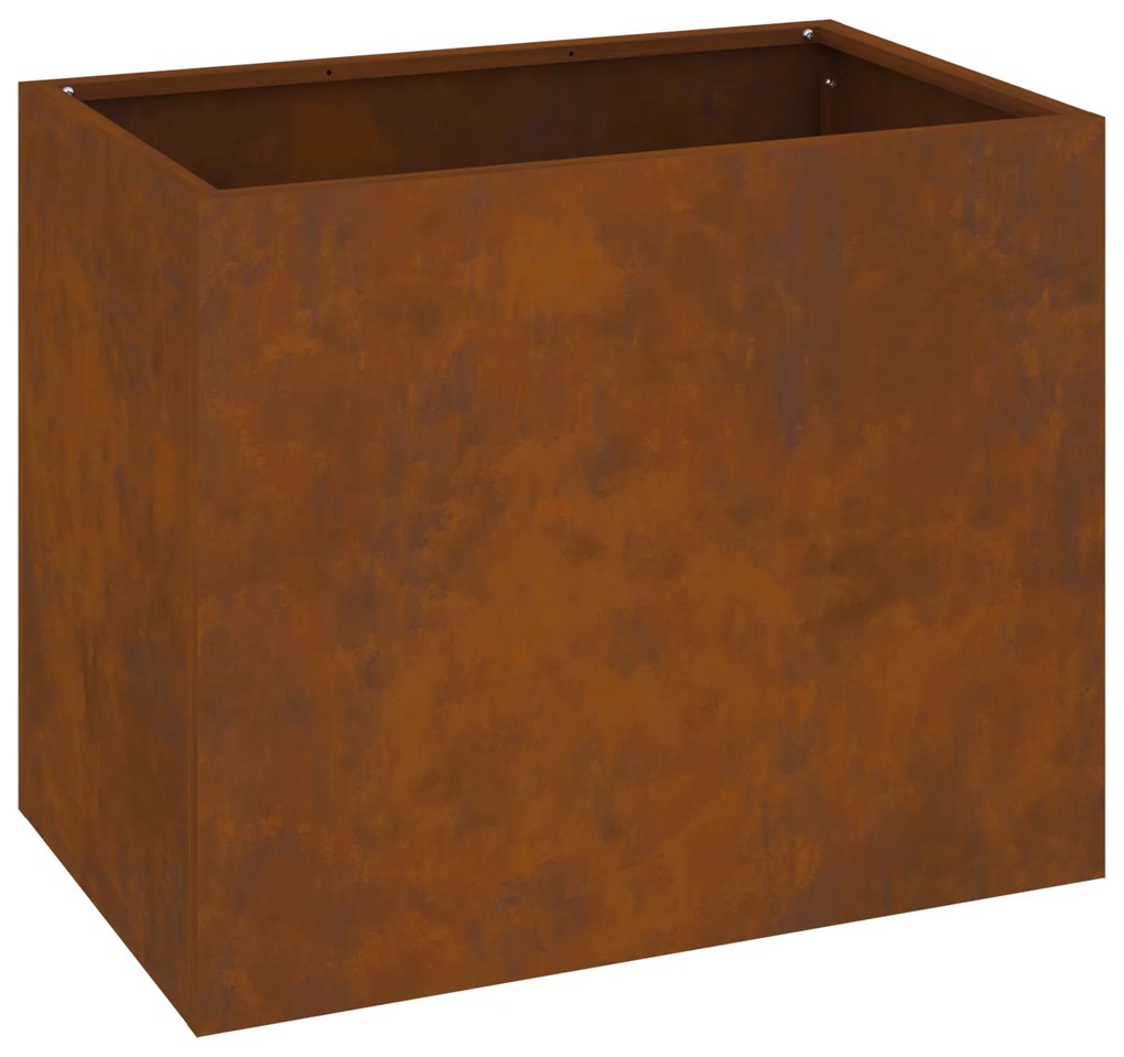 vidaXL Γλάστρα Κήπου Καφέ 50 x 32 x 40 εκ. Φθαρμένο ατσάλι